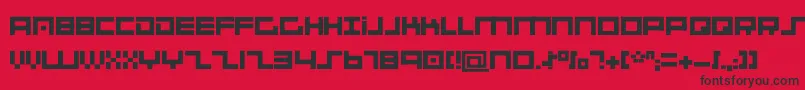 SystemsAnalysis Font – Black Fonts on Red Background