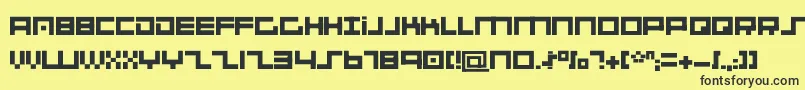 SystemsAnalysis Font – Black Fonts on Yellow Background