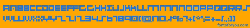 SystemsAnalysis Font – Blue Fonts on Orange Background