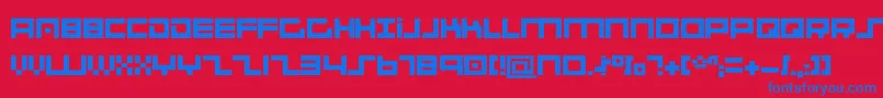 SystemsAnalysis Font – Blue Fonts on Red Background