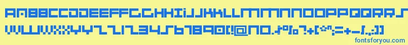 SystemsAnalysis Font – Blue Fonts on Yellow Background