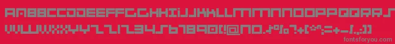 フォントSystemsAnalysis – 赤い背景に灰色の文字