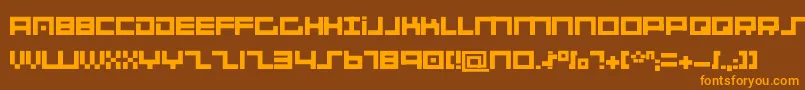 SystemsAnalysis Font – Orange Fonts on Brown Background