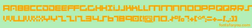SystemsAnalysis Font – Orange Fonts on Green Background