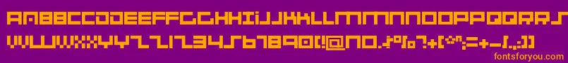 SystemsAnalysis Font – Orange Fonts on Purple Background