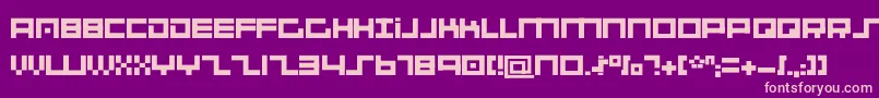 SystemsAnalysis Font – Pink Fonts on Purple Background