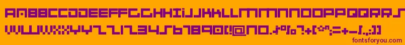SystemsAnalysis Font – Purple Fonts on Orange Background