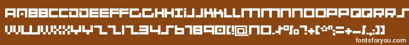 フォントSystemsAnalysis – 茶色の背景に白い文字