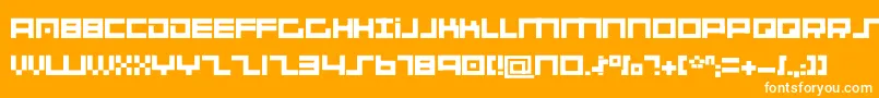 SystemsAnalysis Font – White Fonts on Orange Background