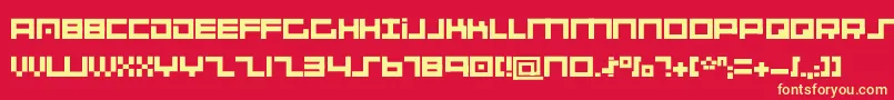 SystemsAnalysis Font – Yellow Fonts on Red Background