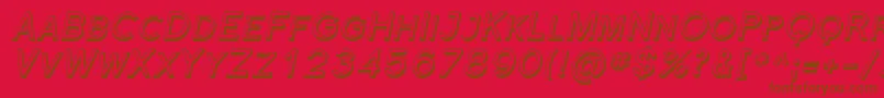 FlorencesansScShadedItalic Font – Brown Fonts on Red Background