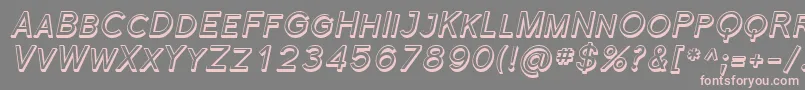 FlorencesansScShadedItalic Font – Pink Fonts on Gray Background