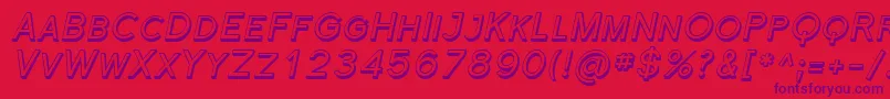 FlorencesansScShadedItalic Font – Purple Fonts on Red Background