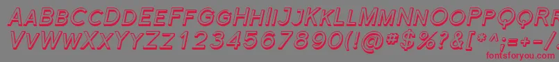 FlorencesansScShadedItalic Font – Red Fonts on Gray Background