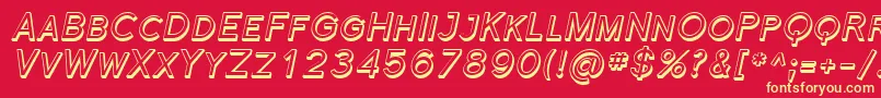 FlorencesansScShadedItalic Font – Yellow Fonts on Red Background