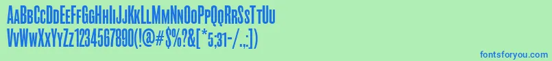 RoswellscfouritcTt Font – Blue Fonts on Green Background