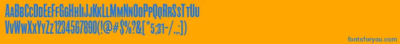 RoswellscfouritcTt Font – Blue Fonts on Orange Background