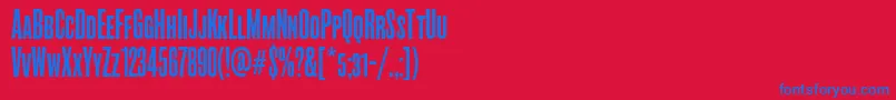 RoswellscfouritcTt Font – Blue Fonts on Red Background