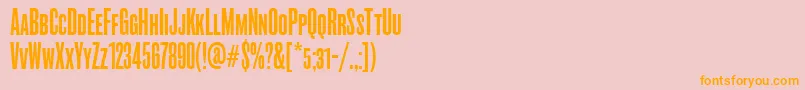 RoswellscfouritcTt Font – Orange Fonts on Pink Background