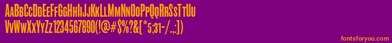RoswellscfouritcTt Font – Orange Fonts on Purple Background