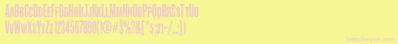 RoswellscfouritcTt Font – Pink Fonts on Yellow Background