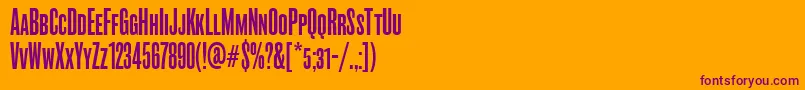 RoswellscfouritcTt Font – Purple Fonts on Orange Background