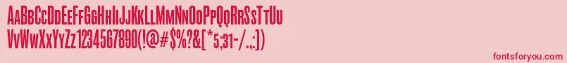 RoswellscfouritcTt Font – Red Fonts on Pink Background