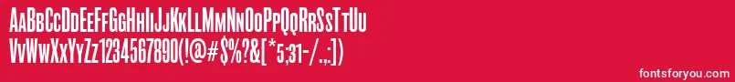 RoswellscfouritcTt Font – White Fonts on Red Background