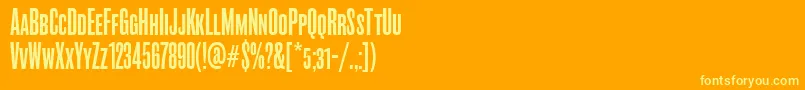 RoswellscfouritcTt Font – Yellow Fonts on Orange Background