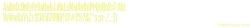 RoswellscfouritcTt Font – Yellow Fonts on White Background