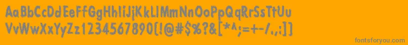LazarusOzMoerkt Font – Gray Fonts on Orange Background