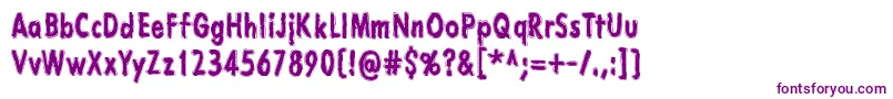 LazarusOzMoerkt Font – Purple Fonts on White Background