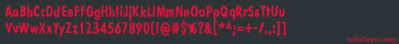 LazarusOzMoerkt Font – Red Fonts on Black Background
