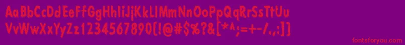 LazarusOzMoerkt Font – Red Fonts on Purple Background