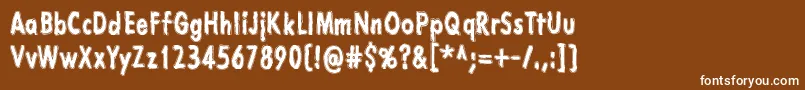 LazarusOzMoerkt Font – White Fonts on Brown Background