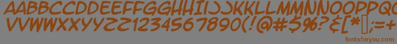 LtromaticItalic Font – Brown Fonts on Gray Background