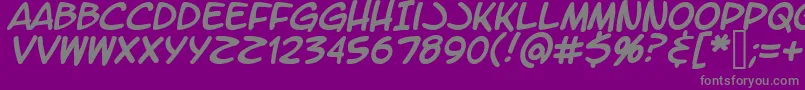 Шрифт LtromaticItalic – серые шрифты на фиолетовом фоне