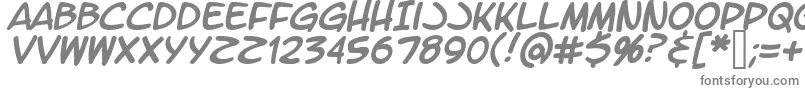 LtromaticItalic-Schriftart – Graue Schriften auf weißem Hintergrund