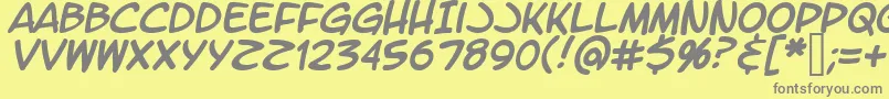 Шрифт LtromaticItalic – серые шрифты на жёлтом фоне
