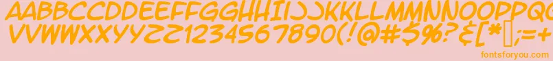 Шрифт LtromaticItalic – оранжевые шрифты на розовом фоне