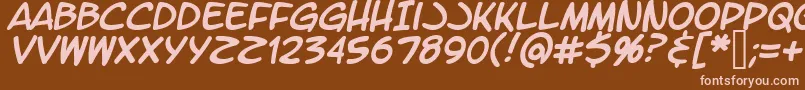 Шрифт LtromaticItalic – розовые шрифты на коричневом фоне