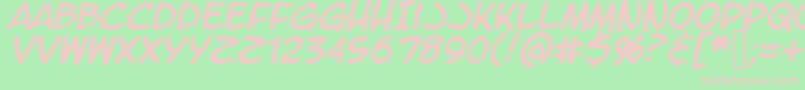 Шрифт LtromaticItalic – розовые шрифты на зелёном фоне