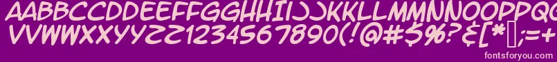 Шрифт LtromaticItalic – розовые шрифты на фиолетовом фоне