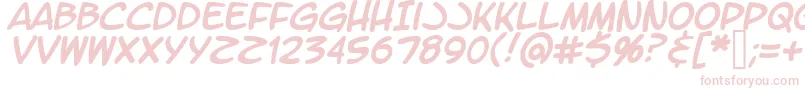 Шрифт LtromaticItalic – розовые шрифты на белом фоне