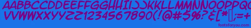LtromaticItalic-fontti – violetit fontit sinisellä taustalla