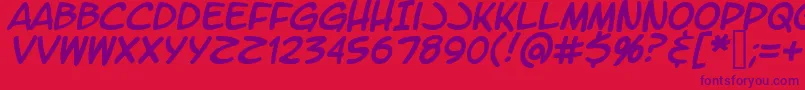 Шрифт LtromaticItalic – фиолетовые шрифты на красном фоне