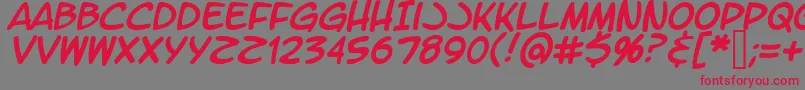 LtromaticItalic Font – Red Fonts on Gray Background
