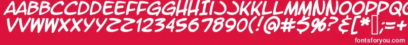 Шрифт LtromaticItalic – белые шрифты на красном фоне