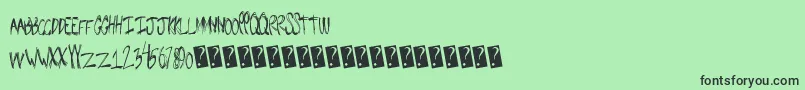 Police Snugbum – polices noires sur fond vert