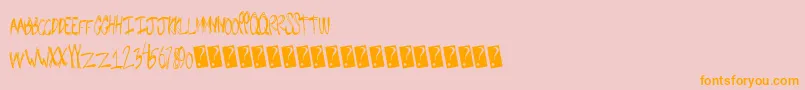 Snugbum Font – Orange Fonts on Pink Background